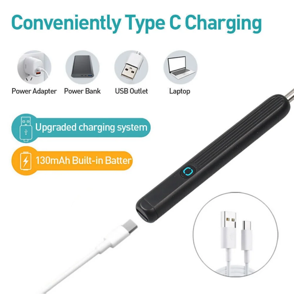 Wireless Cleaner Set Ear Wax Removal Tool Ear Cleaning with Camera and Light UK 4