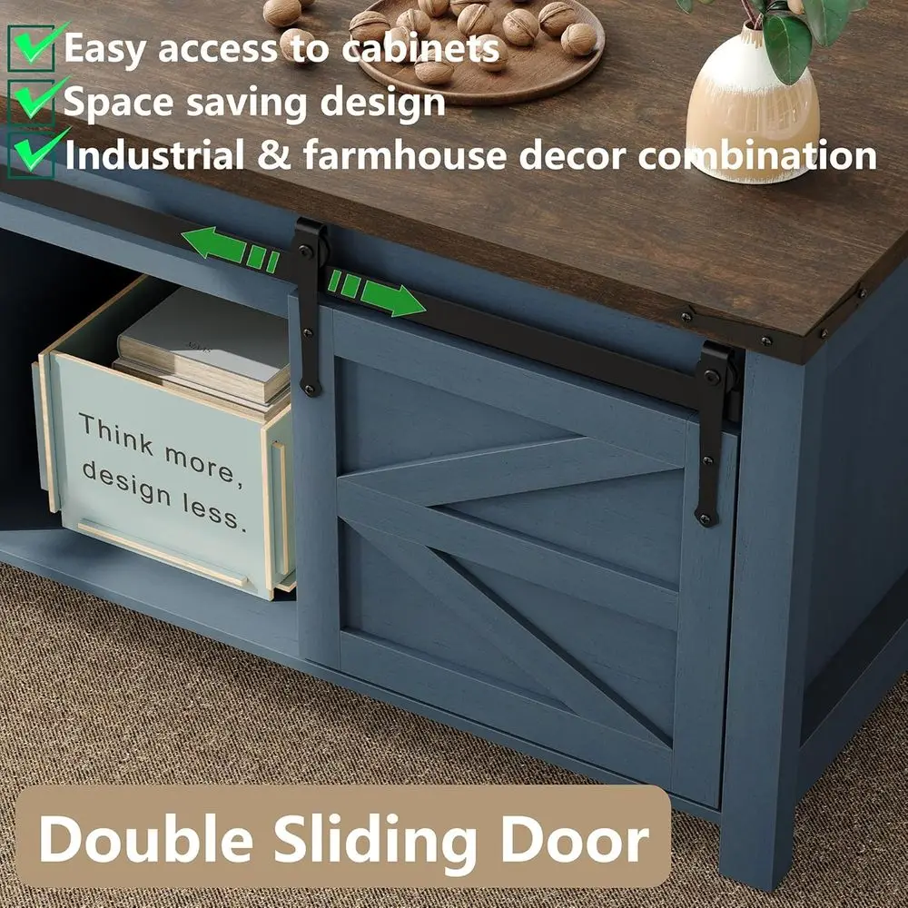 Farmhouse Storage Coffee Table 6