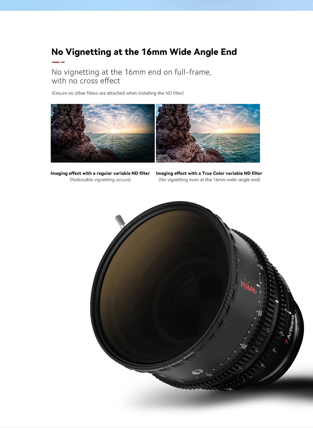 7artisans True Color VND Adjustable Neutral Density Filter 2-5/6-9 Levels 67mm/7