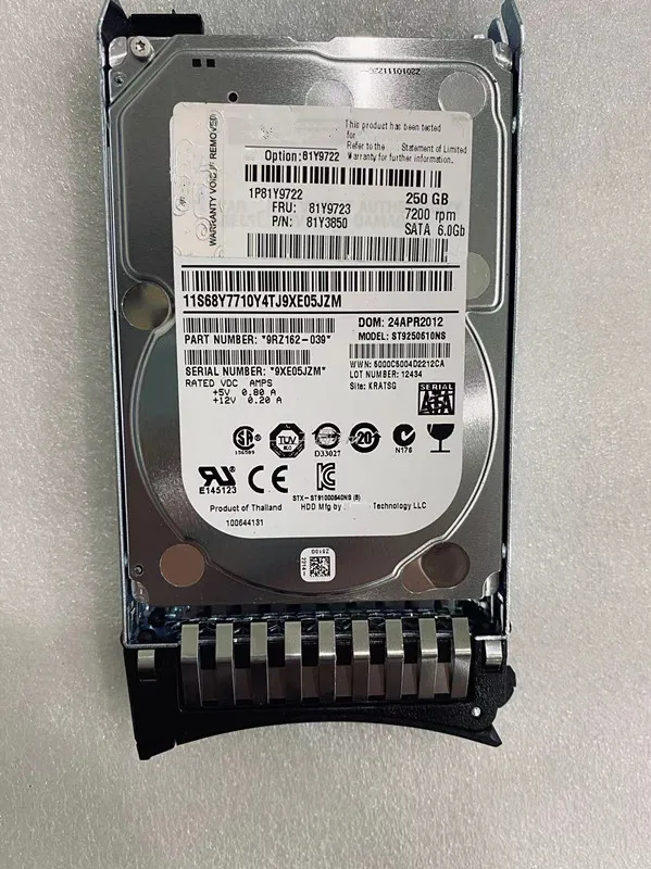 

Жесткий диск 81Y9723 250 ГБ SATA 2,5 6 Гб/с SFF 81Y9722 HDD 81Y3850 HDD