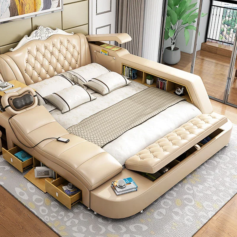 Storage Camping Double Bed Solid Wood Divider Luxury Adjustable Full Size Children Beds Support Meble Ogrodowe Girl Accessories