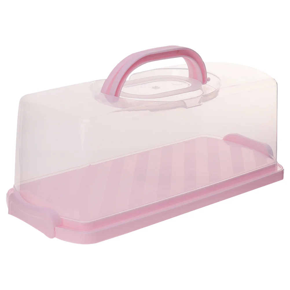 

Loaf Bread with Clear Lid Plastic Loaf Cakes Storage Container with Handle Rectangular Bread Keeper