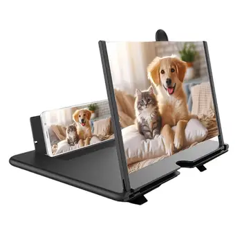 Amplificatore per Schermo del Telefono Cellulare, Supporto per Telefono, Ingranditore Video HD Portatile con Supporto