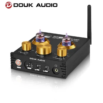 Douk Audio P1 HiFi JAN 5654 진공관 프리 앰프 Bluetooth 5.0 오디오 수신기 USB DAC 헤드폰 앰프 APTX