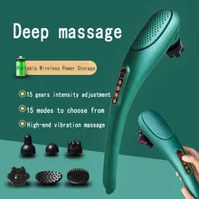 

6 head Electric Dolphin Massager luxury Back Massage Hammer Vibration Infrared Stick Roller Cervical Body Hand Massage