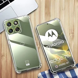 Crystal Clear TPU Shockproof Protection Phone Case for Motorola Edge 70 Pro (Transparent)