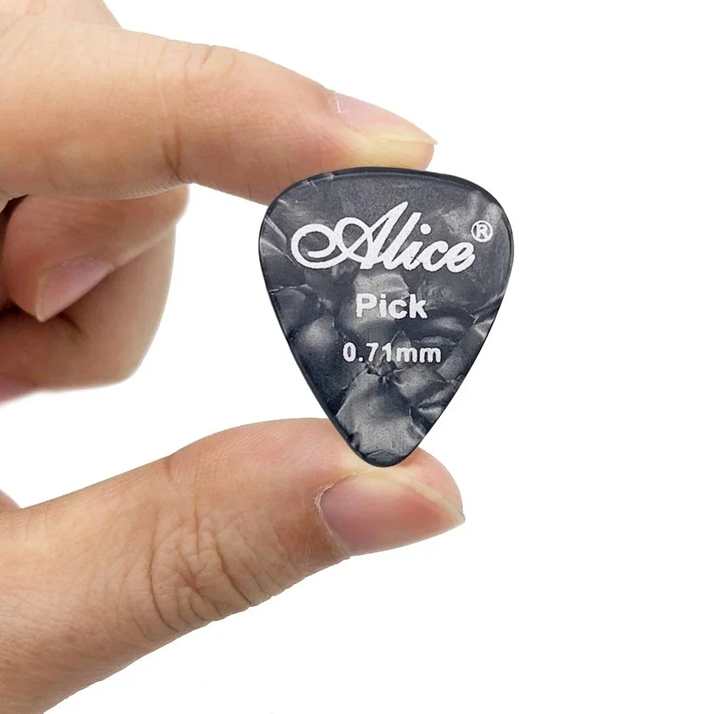 Deluxe Set of 6 Premium Celluloid Guitar Picks - Assorted Thickness for Electric & Acoustic Play