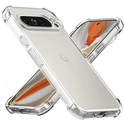 Crystal Clear Slim TPU Protective Phone Case for Google Pixel 9 Pro XL (2024) (Transparent)