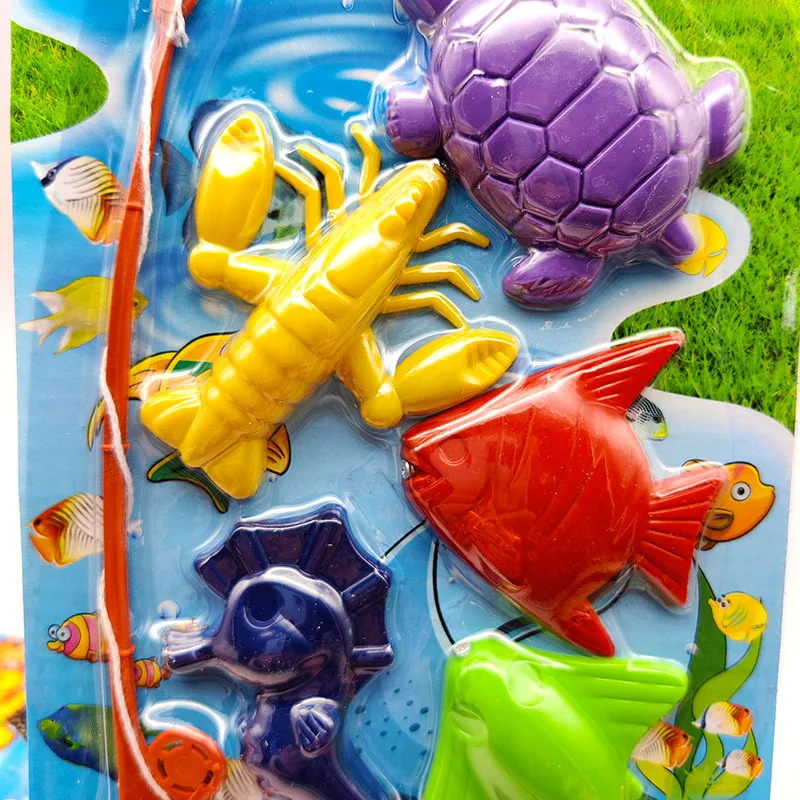New Cartoon Children Magnetic Fishing Toy Set Outdoor Fishing Games For Children Play Water Fish Hot Gift For Boy Girl fishing toys fishing game