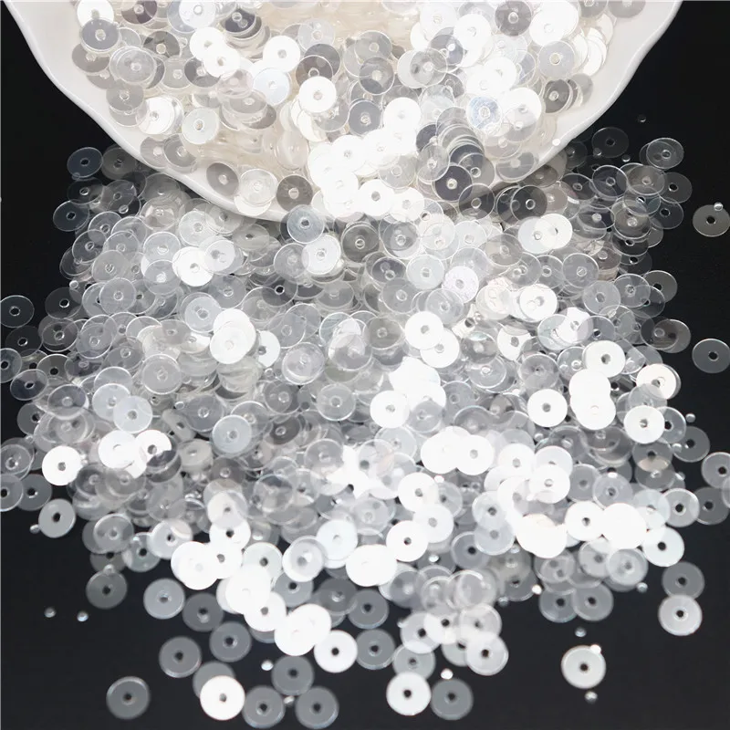 Description Picture 5 of itemSequin Crystal Transparent 3mm 4mm 5mm 6mm Pvc Round Flat Cup Loose Sequins Paillette Sewing Wedding Craft DIY Accessories 10g
