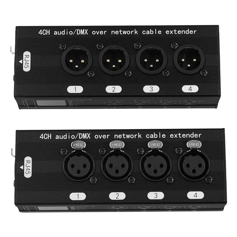 ABBG-1 페어 4채널 XLR/DMX 오디오 RJ45 이더넷 익스텐더 XLR ..