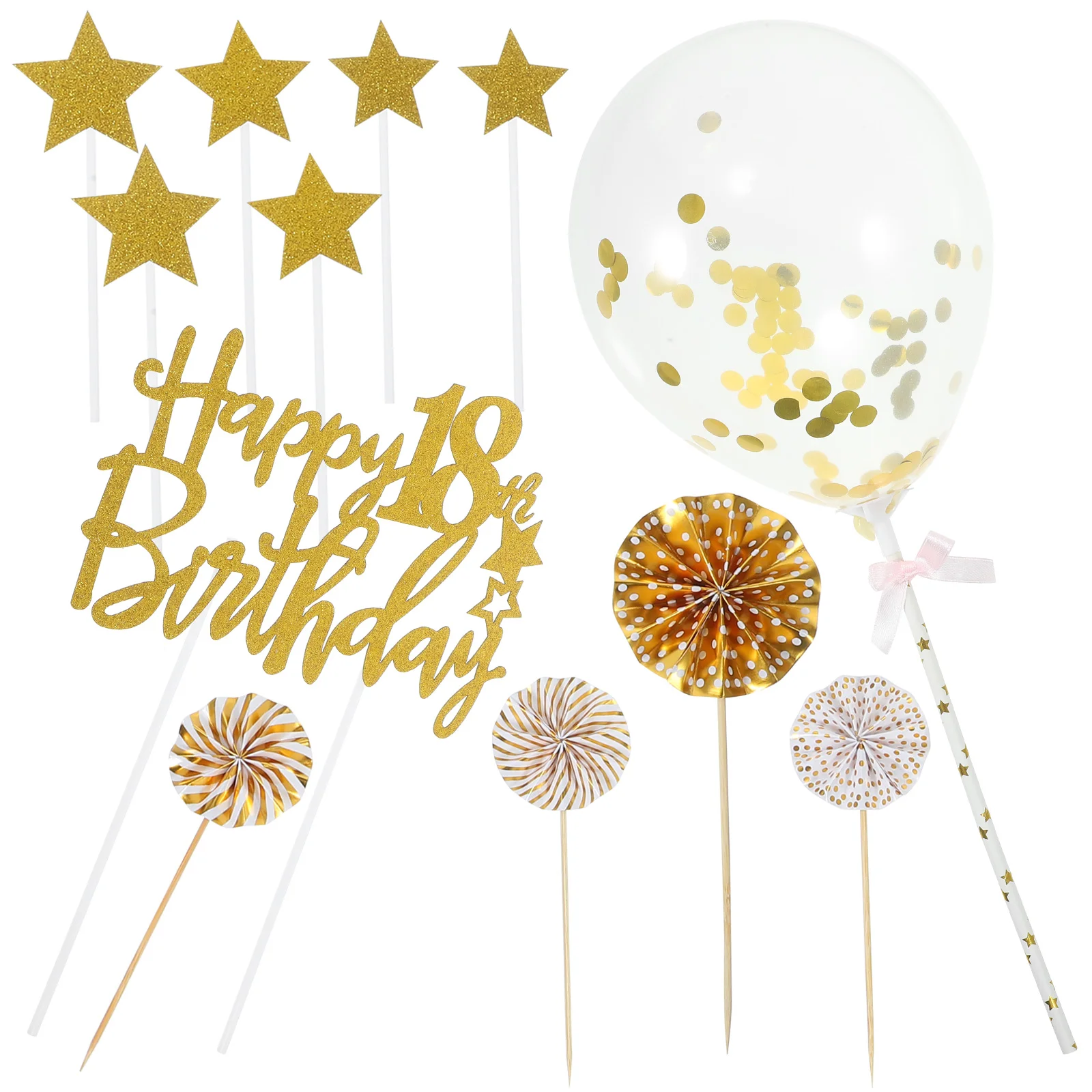 

Cake Insert Cakes Decoration Birthday Party Dessert Supplies Paper Cupcake Topper 18th