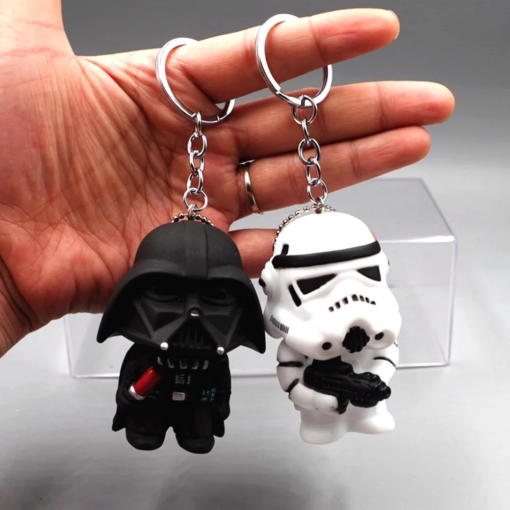 naruto toys Disney Star Wars Anime Figure Darth Vader Imperial Stormtrooper Yoda BB-8 Keychain Pendant Children's Toy Birthday Gifts miles morales toys