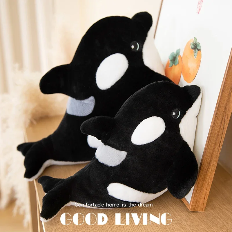 

New 30/37cm Simulation Cute Whale Toys Soft Stuffed Realistic Marine Animals Chubby Fish Plushie Doll Throw Pillow Birthday Gift
