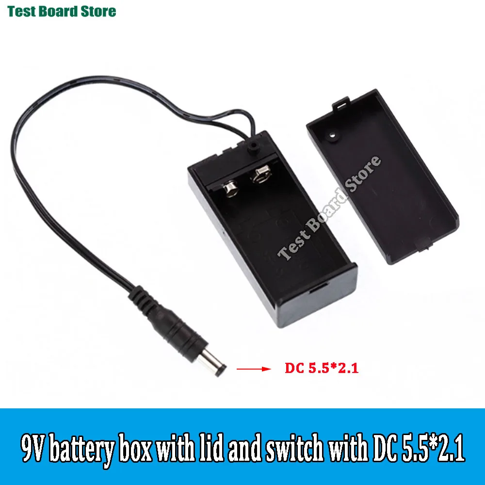 Battery Holder with Switch and Wire Lead Featuring 5.5x2.1mm Plug