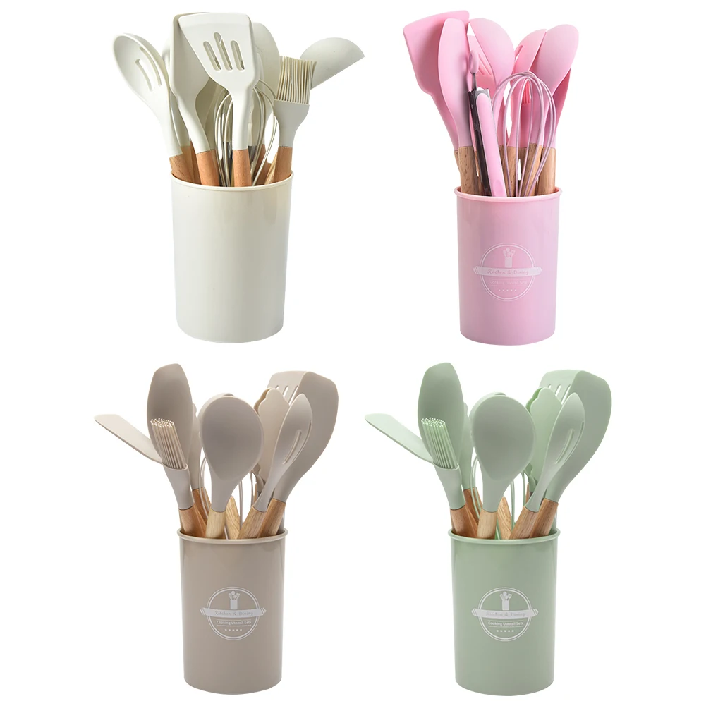 12-Piece Heat-Resistant Non-Stick Kitchen Utensil Set with Holder