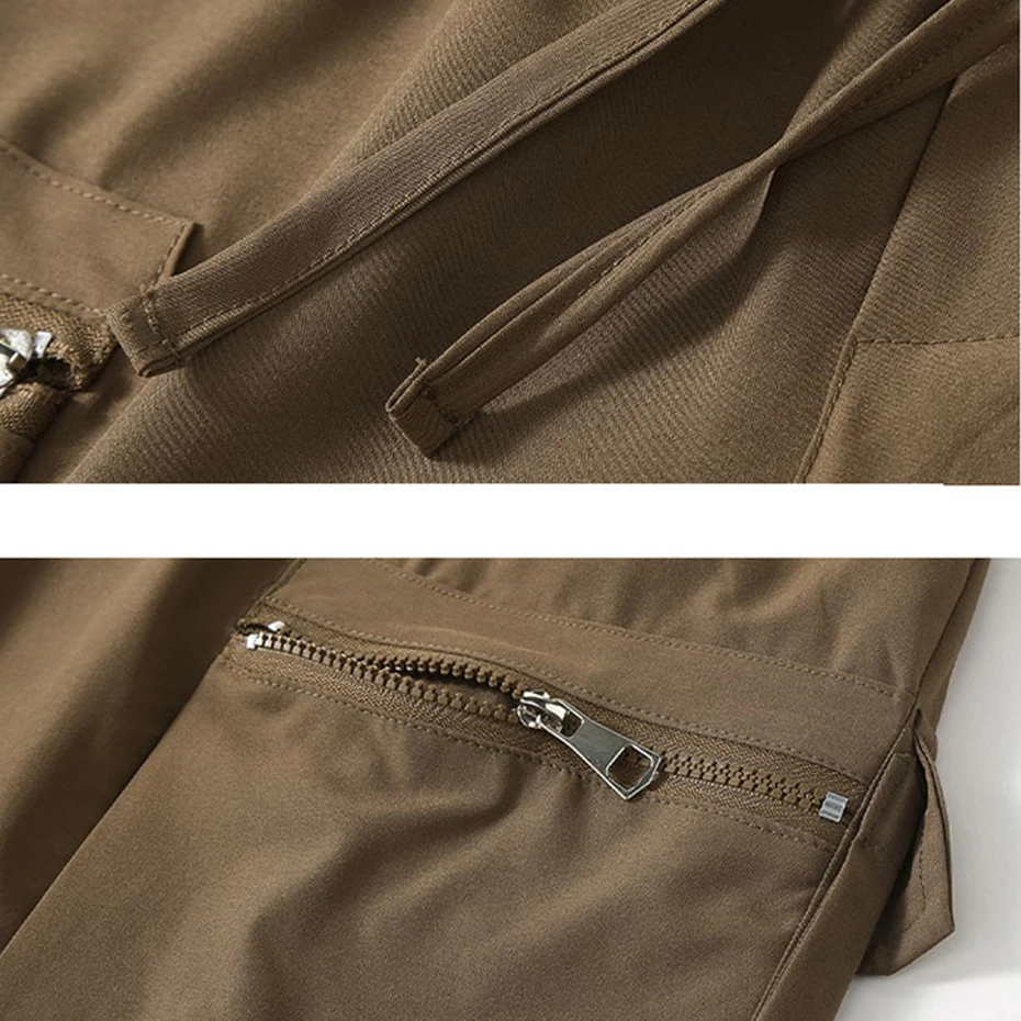Summer Cargo Shorts Men 12XL Plus Size Shorts Fashion Casual Short Pants Male Summer Elastic Waist Shorts Big Size 12XL 5