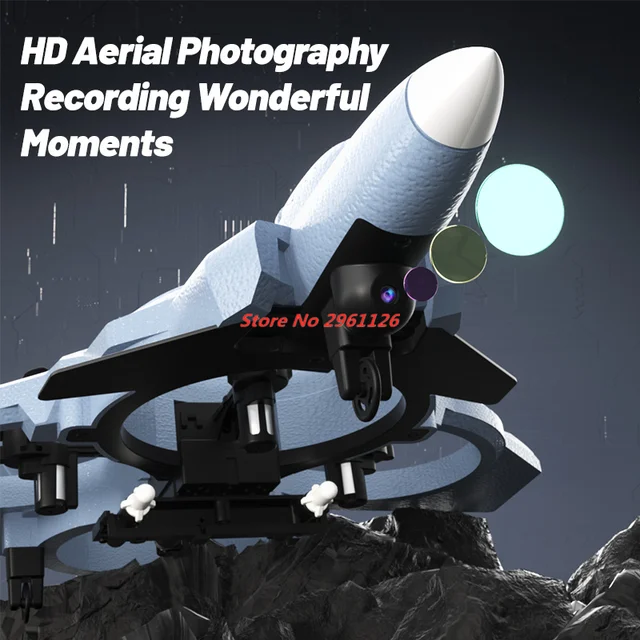 WIFI FPV HD Camera RC Fighter 2.4G Missile Launch Drone Plane  Flying Glider LED Light Foam Radio Airplane Toys Helicopter Gifts 2
