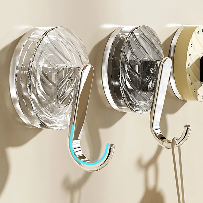 Suction Cup Hooks Clear Reusable Heavy Duty Vacuum Suction Cup Hooks Kitchen Bathroom For Towel Clothes Coat Hanging Hook