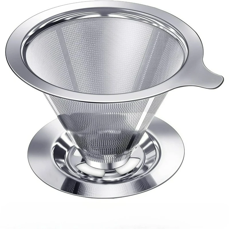 Pour Over Coffee Dripper 304 Stainless Steel Filter Paperless Reusable Filter Single Cup Fine Mesh Coffee Maker Home Made Tools 1