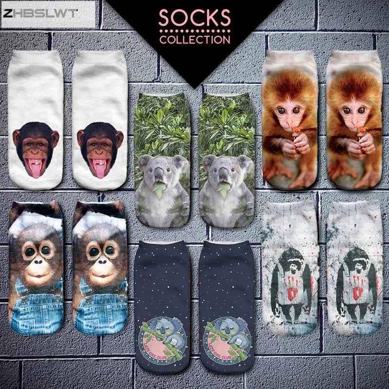 

Fashion 3D Printed Women Socks Funny Animal Print Unisex Sock