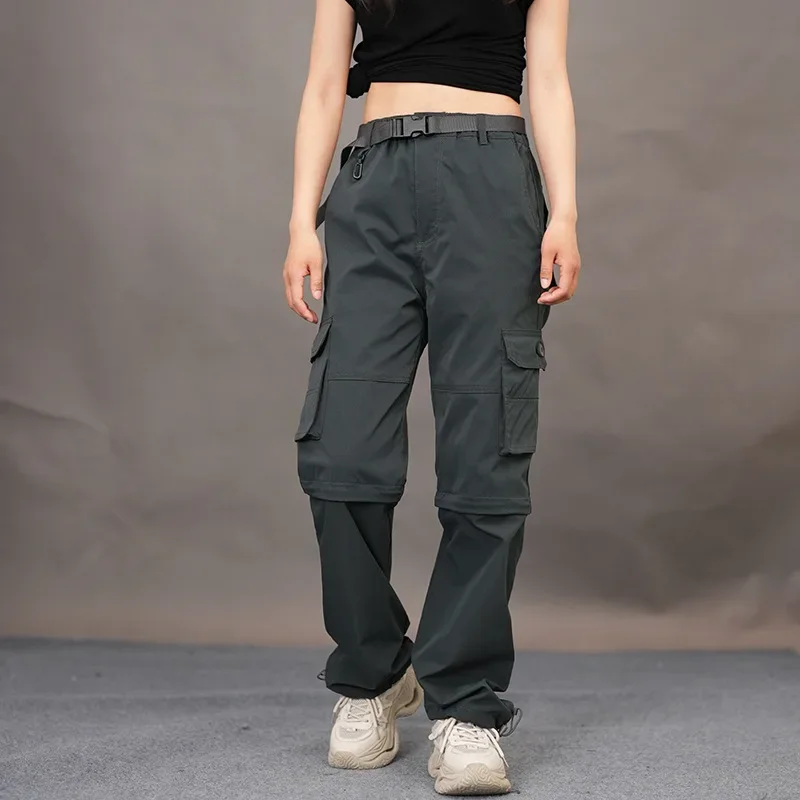 Pantaloni Da Trekking Da Uomo UK Ad Asciugatura Rapida Pantaloni Cargo Da Uomo Convertibili Da Lavoro Con Zip Rimovibile Gambe Pantaloncini Pantaloni - 2