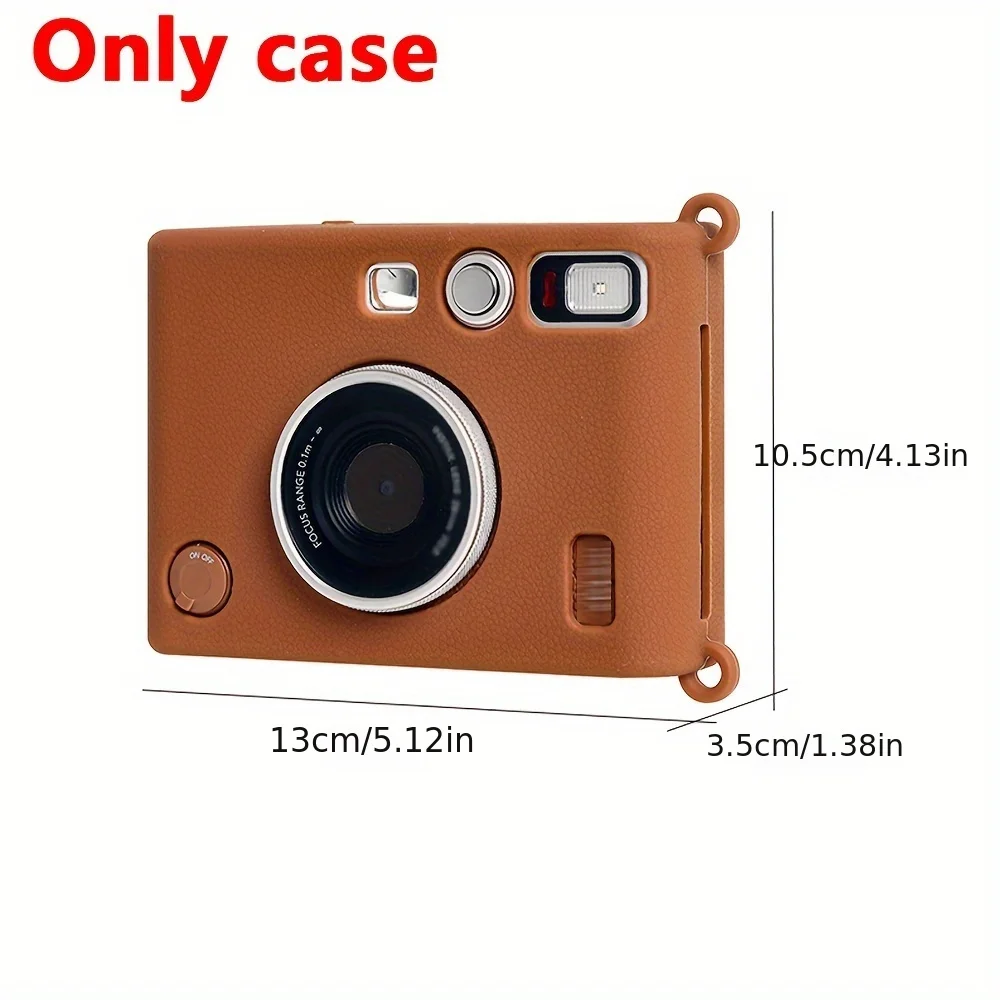 1 camera silicone protective cover, suitable for instax miniEVO camera, wear-resistant and drop-resistant (camera not included)