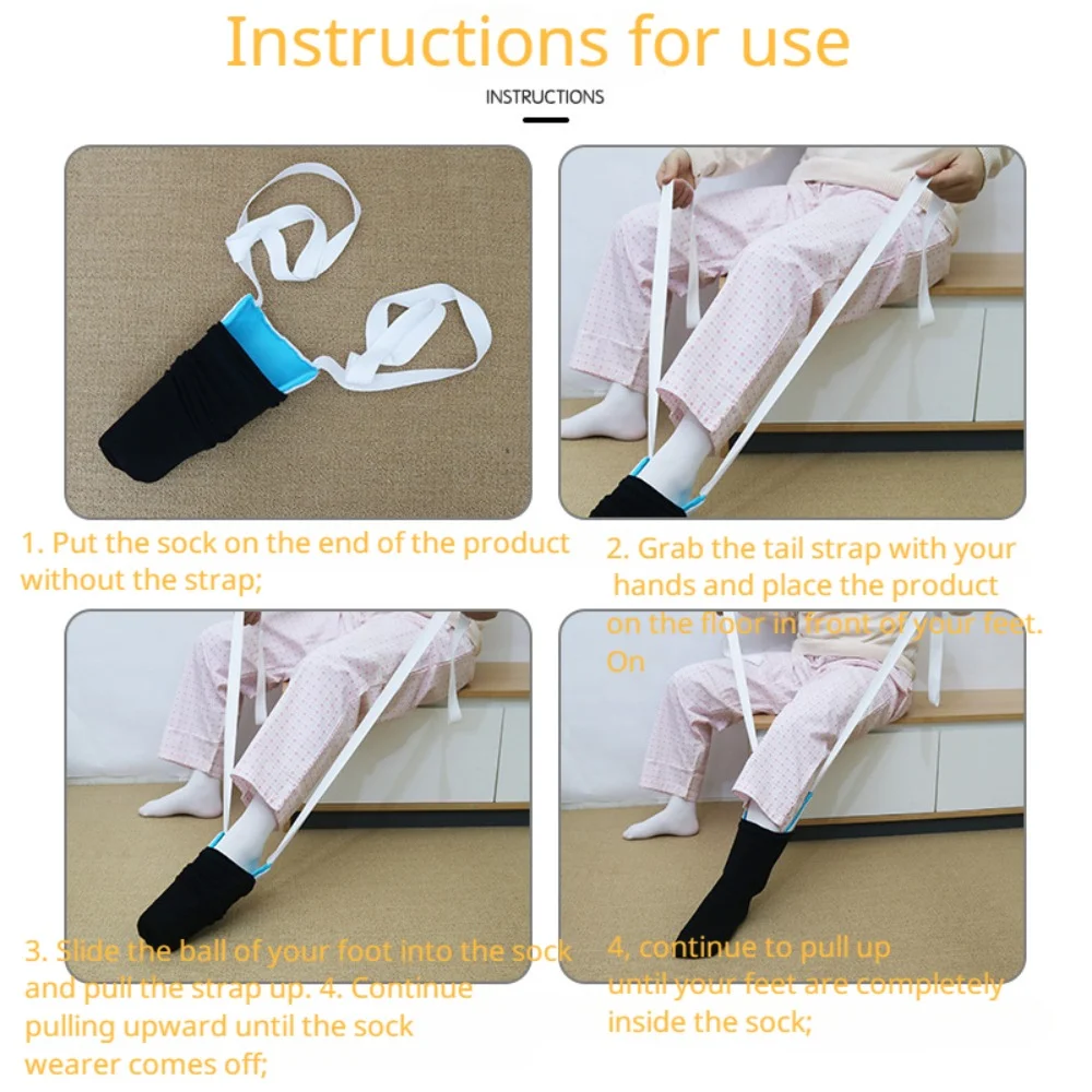 Sock Aid Foot Brace Sock Aid Kit Slider Sock Aide Tool Assist Easy on off Stretching Socks Helper Devices