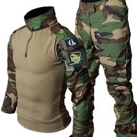 New Men's Combat Suits Airsoft Outdoor Hunting Clothes Paintball Assault Uniform Shirts Cargo Pants Men Training Wear-resisting 2