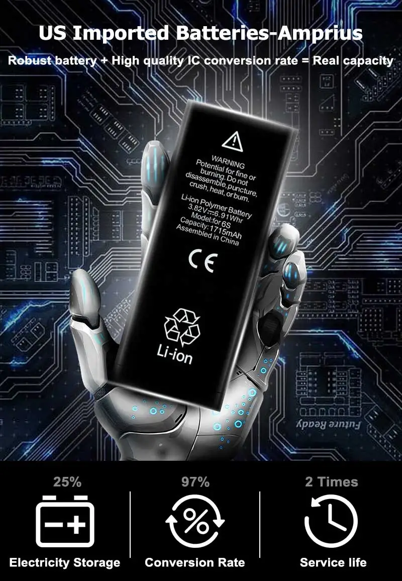 2025 Zero-cycle Battery For IPhone 7 7Plus 8 SE SE2020 4 4S