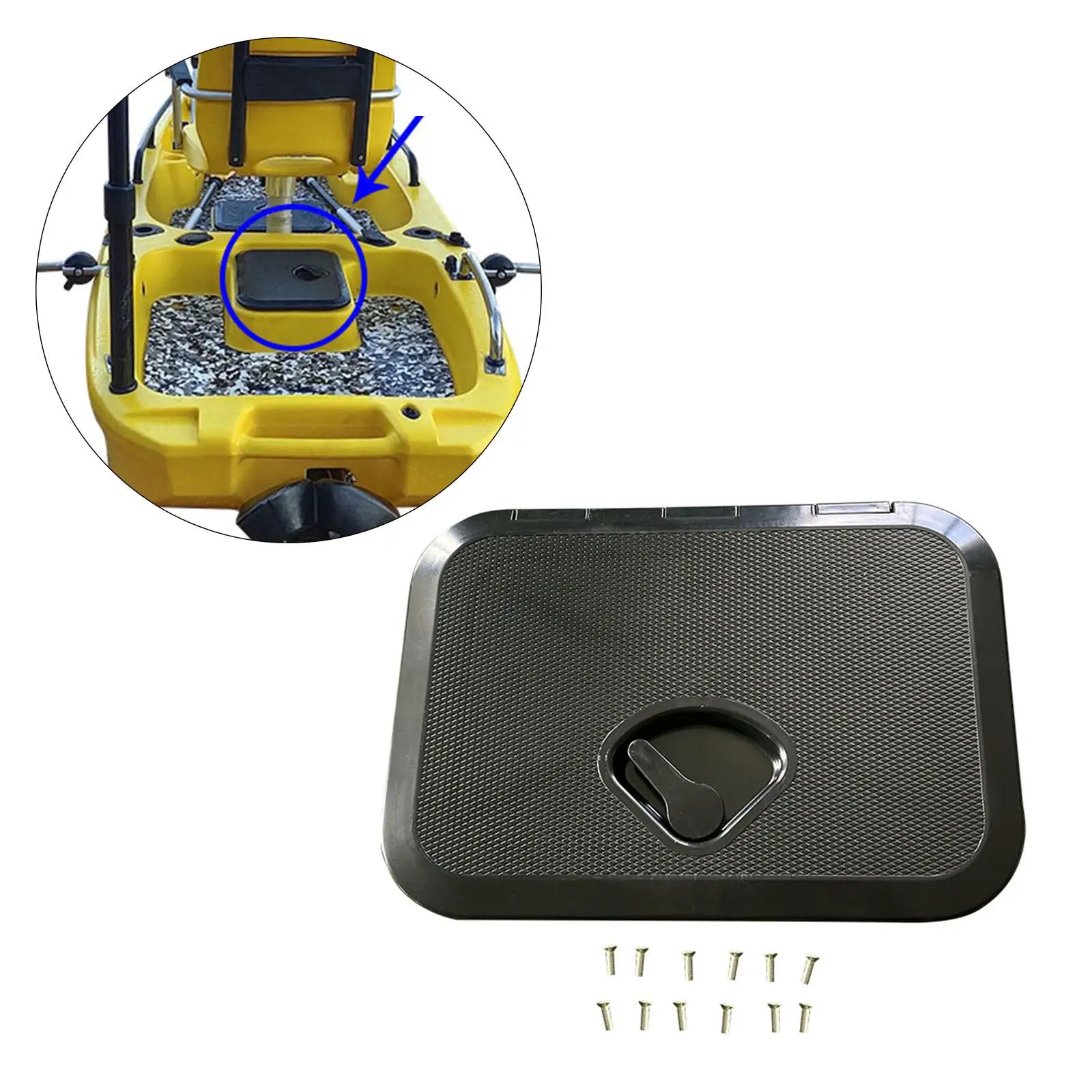 

Marine Deck Access Hatch and Lid Hatch Inspection Cover Accessory Leakproof Sturdy for Marine Boat RV Rectangle with Lock