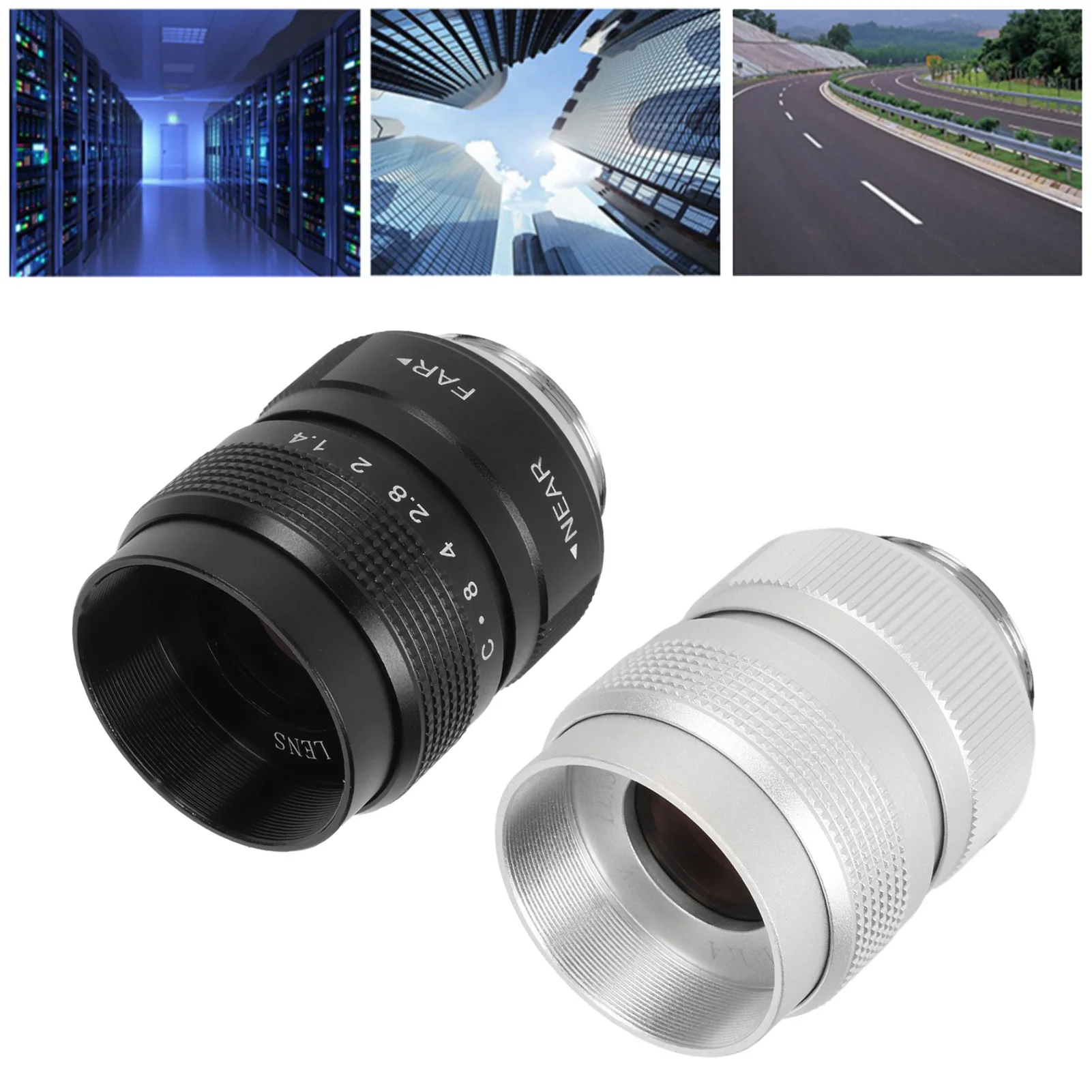 25mm F1.4 CCTV Lens Clear Efficient Light Conduction C Mount Camera Lens for Bar Shop Parking House Warehouse F1.4 CCTV Lens