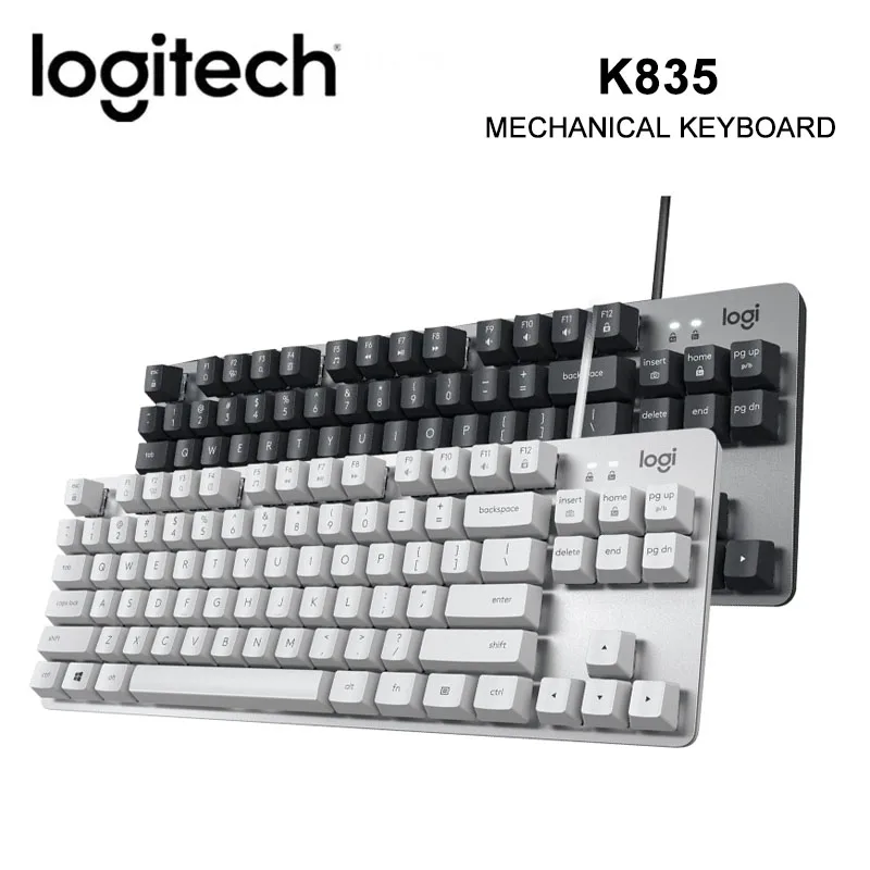 Logitech-k835 tkl有線メカニカルキーボード,84キーの赤/青スイッチ,デスクトップ,ラップトップ,pc,オフィス,ゲーマー用