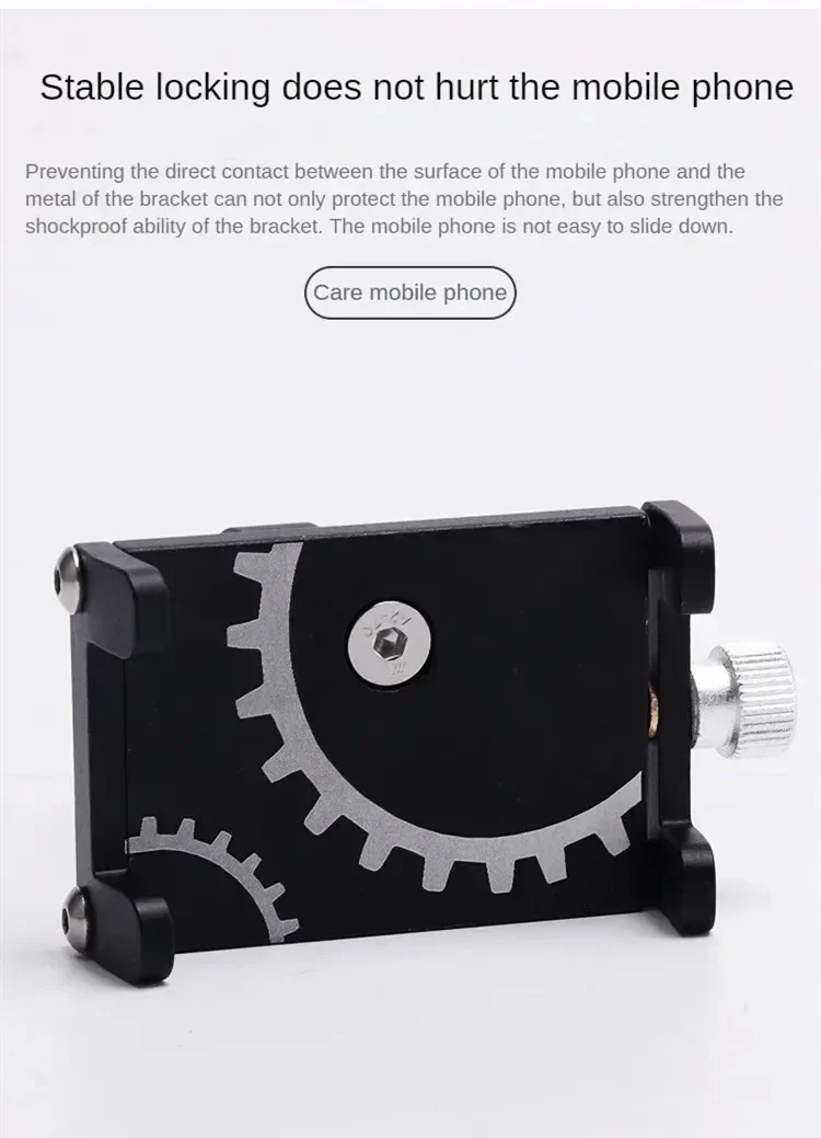 Fahrrad Motorrad Navigation Handy Halter Metall Reiten Halterung Für Alle Handys Fahrrad Motorrad Lenker Nicht-slip Klemme – Detail 8