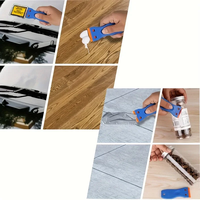 2pcs Plastic Razor Blade Scraper with 20pcs Blades-Adhesive Remover for Stickers, Scrapbook Tools