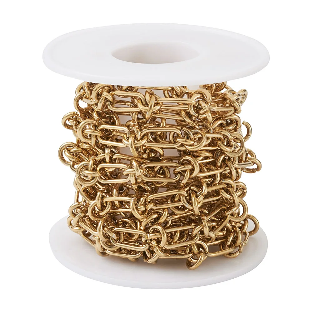 

2m/roll 304 Stainless Steel Oval Ring Link Chain Unwelded Punk Thick Chain Handmade Necklace Bracelet DIY Jewelry Findings