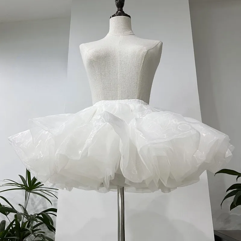 Lolita Petticoat Petticoat Underskirt Petticoat Skirt Fashionable Four Layers Puffy Petticoat Women's Mesh Skirt Party Performance Skirt
