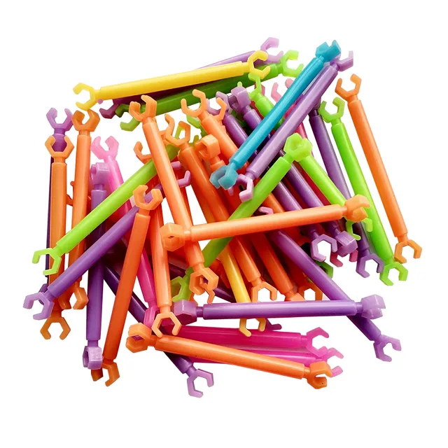 100pcs/lot Plastic Smart Stick Building Blocks Kids Assembled DIY Construction Toys Game Baby Educational Toy for Children Gift 2