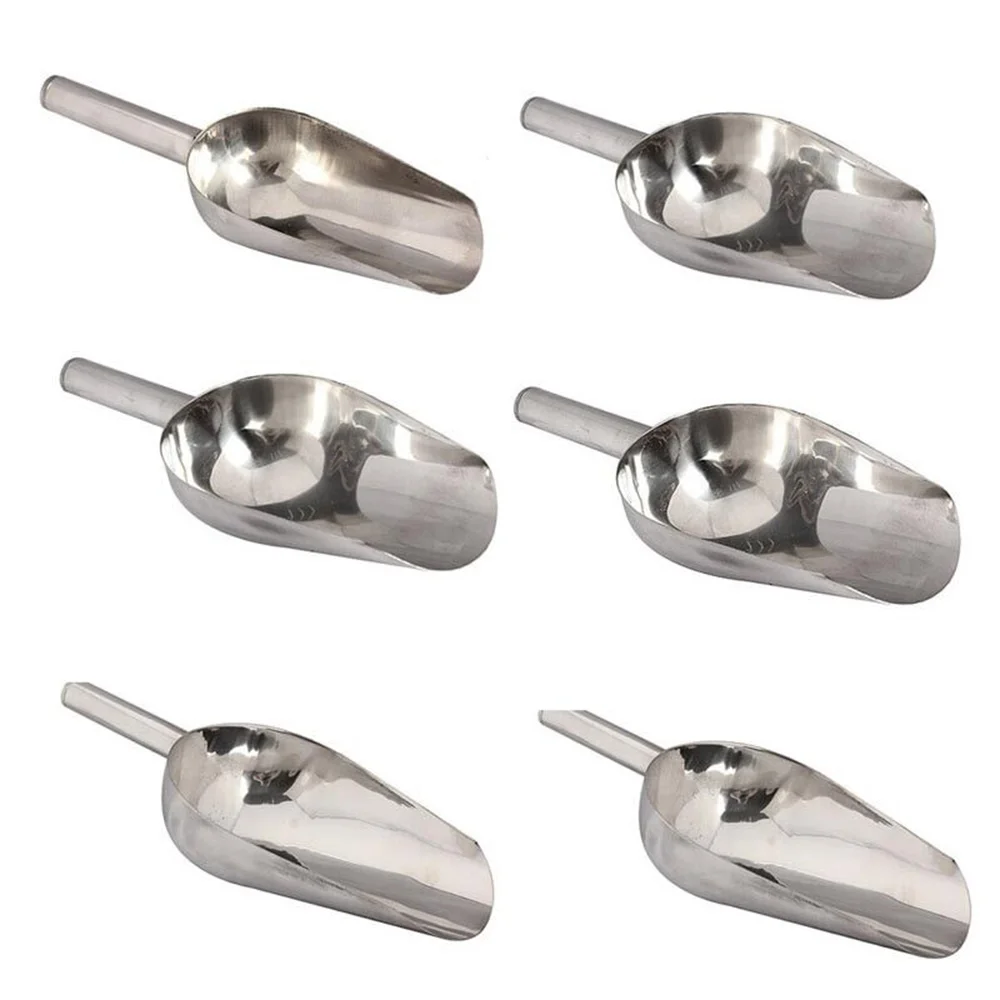 Stainless Steel Ice Shovel Kitchen Flour Food Candy Ice Cream Scoop Dessert Pelles Bonbons Beans Scoops Party Buffet Tools