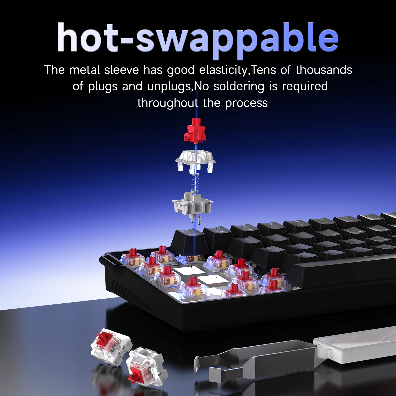 AJAZZ NK61 wired full-color RGB light side atmosphere light box 61