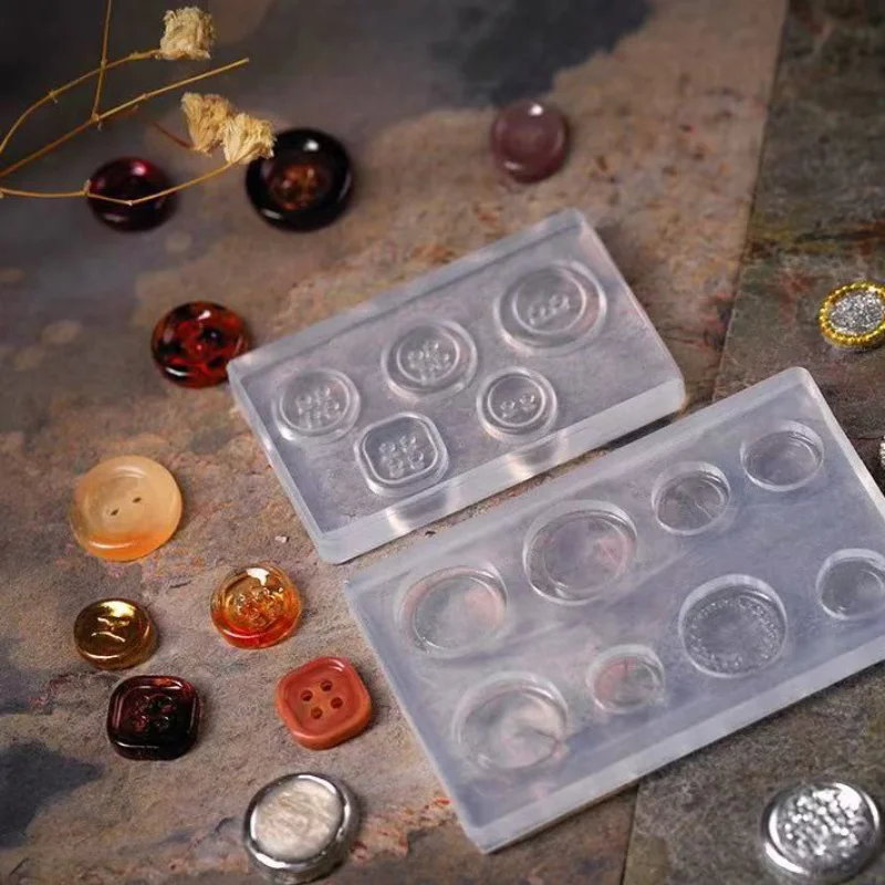 1/2개 버튼형 3D 아크릴 몰드 네일아트 장식 DIY 디자인 실리콘 네일아트 몰드 템플릿 네일 참 장식 조각 매니큐어용