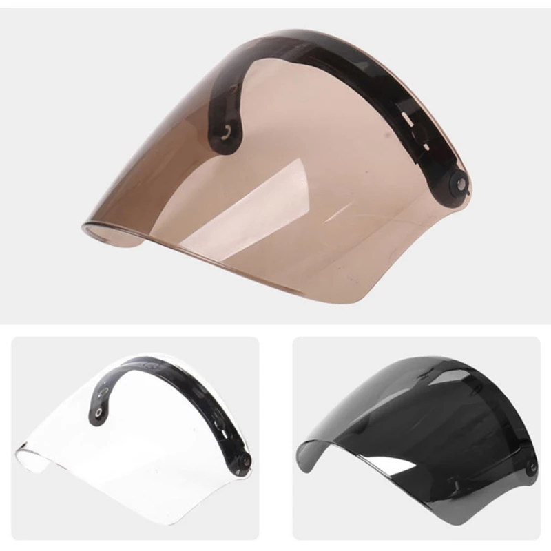 

Open Face Helmet Visor Protector 3-Snap Helmet for Peak Lens Motorcycle Helmet Accessories