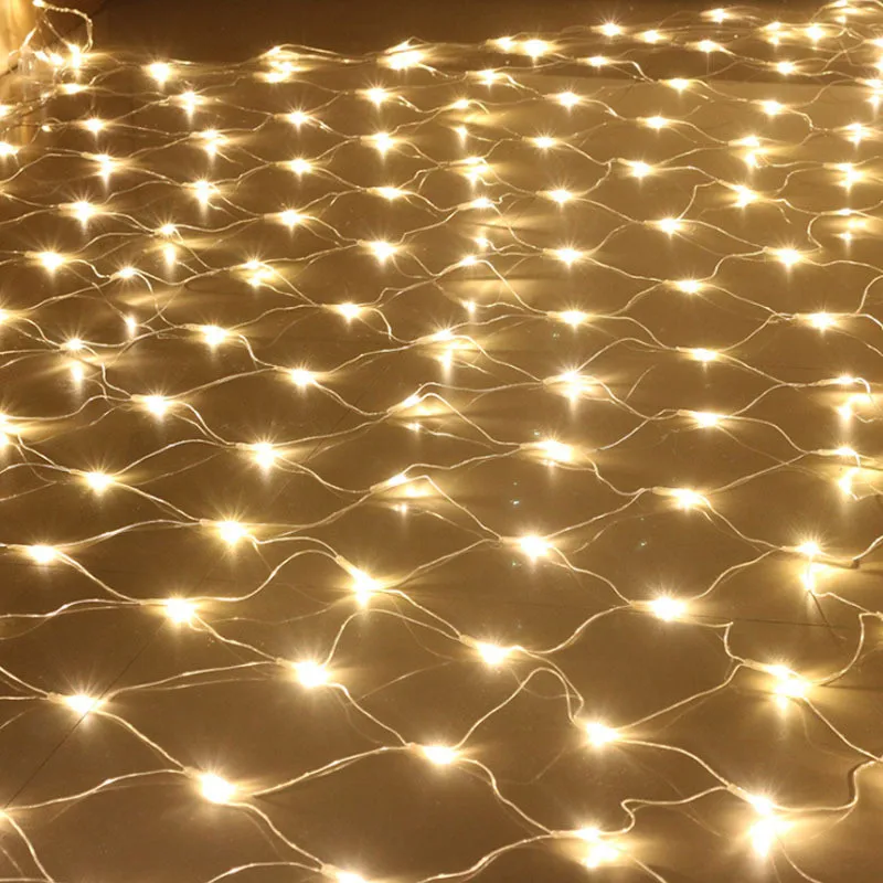 

Garland Curtain LED Outdoor Fishing Net Light Festoon Garden Wedding Decoration Outdoor Street Garland New Year Christmas Lights