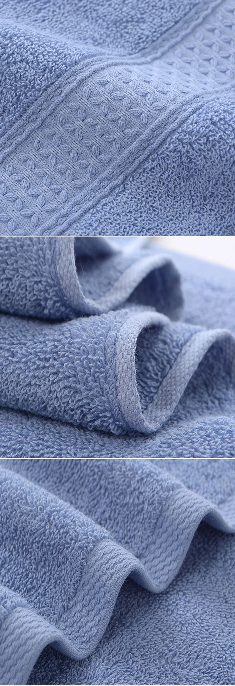 Description Picture 3 of itemPure cotton thickened household couple towel Not falling off soft absorbent adult large bath towel Daily face wash handkerchief