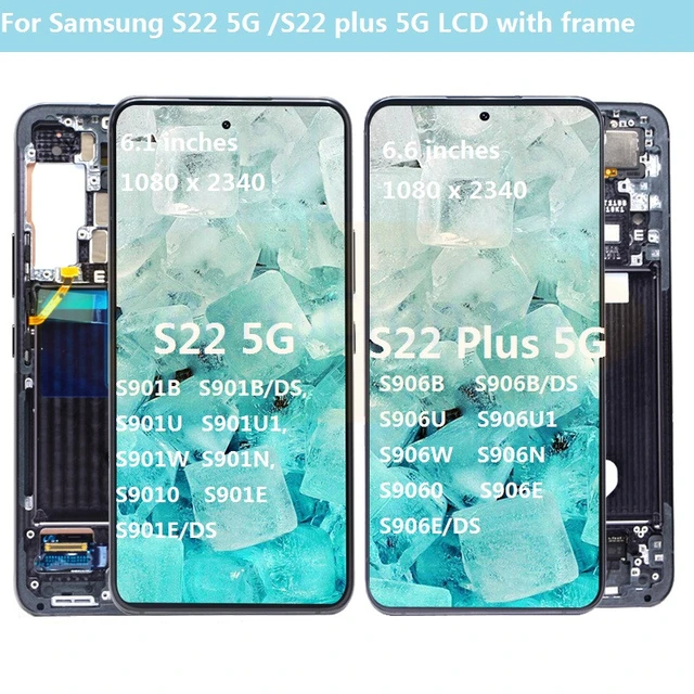 Lot de 3 + 2] Protecteur d'écran compatible avec Samsung Galaxy S22 5G -  6,1 pouces, Lot de 3 écrans en verre trempé