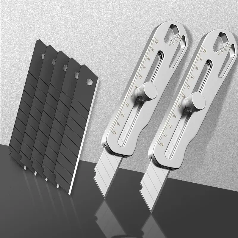 Utility Knife Stainless Steel Utility Knife Holder Durable Sturdy Fast Cutting Manual Lock For Comfortable Grip