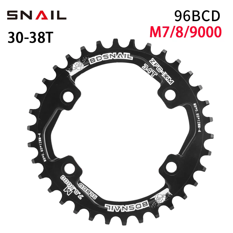 Snail M8000 96 Bcd Mtb Crown 32T/34T/36T/38T Corona Stretta Larga Per Mountain Bike Per Shimano M6000 M7000 M8000 M9000