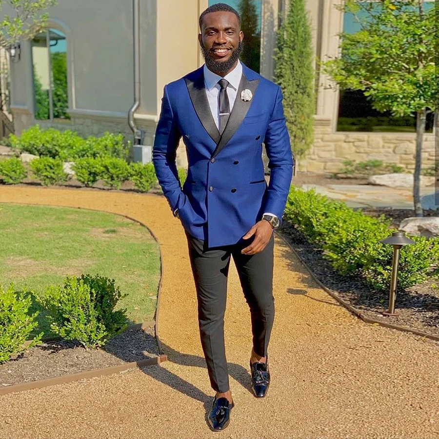 Red Slim Fit Men's Wedding Suit Groom Tuxedo 2 Pieces Best Man Blazer Business Suit Handsome Costume Homme Terno Masculino