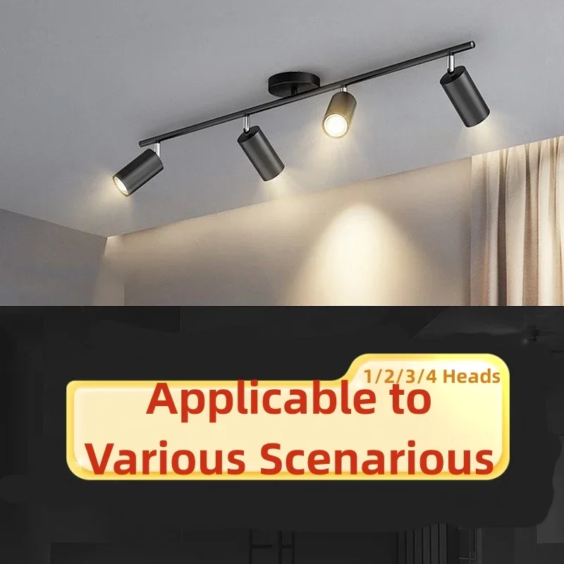 Adjustable Led Ceiling Lighting For Living Room Bedroom Kitchen Decoration 1/2/3/4 Heads Rotatable Design Ceiling Lighting Lamp