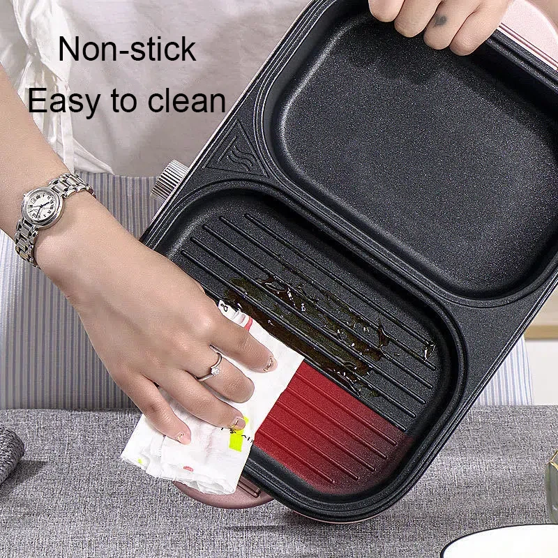 Multifunction Electric Cooker Hotpot Barbecue Grill Griddle Egg Omelette Frying Pan Stove Crepe Oven Pancake Pie Baking Roaster 3